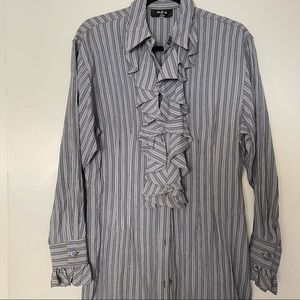 ABS striped ruffled blouse/dress